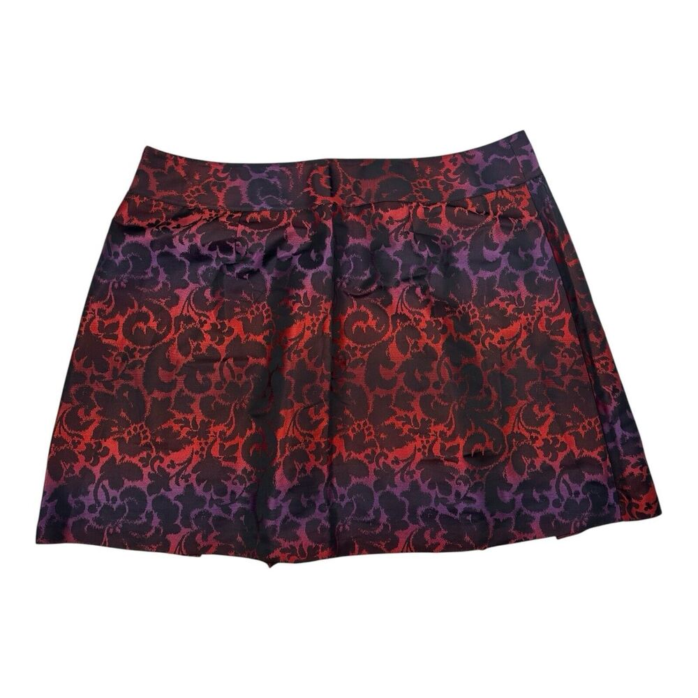 Lane Bryant Skirt Plus Size 28 4X A-Line Satin Black Witch Goth Skater Grunge - Picture 2 of 11